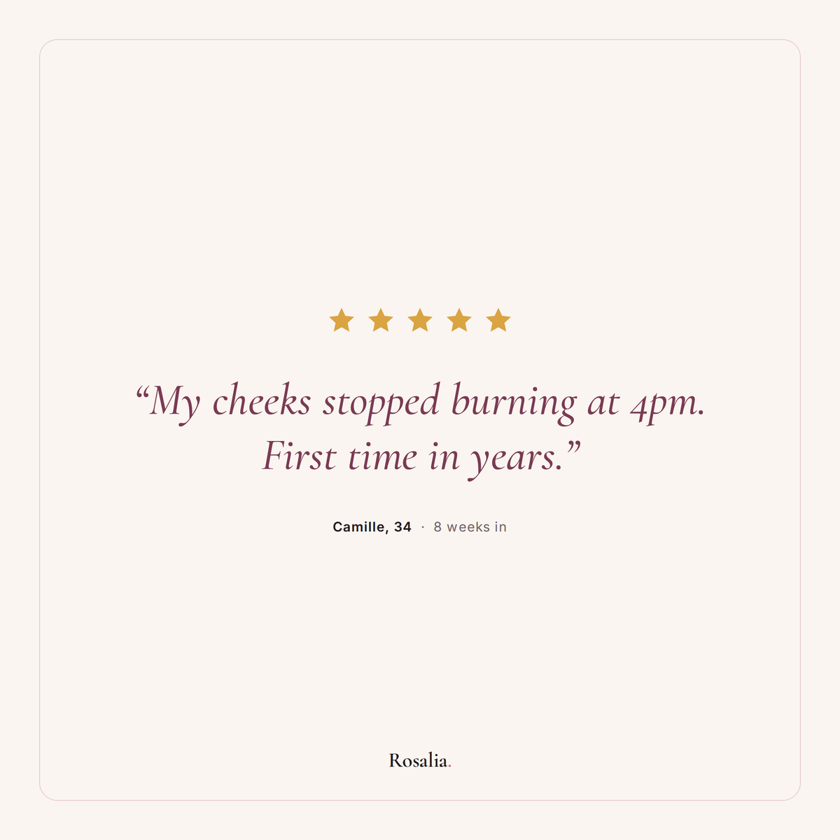 Five-star review — my cheeks stopped burning at 4pm